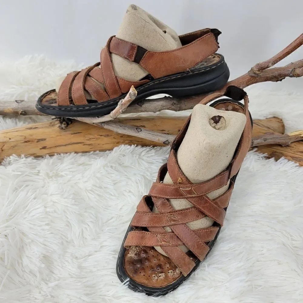 Josef seibel strappy brown comfort sandals